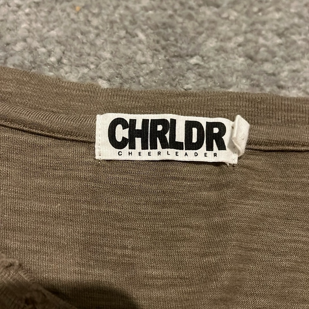 Chrldr olive green Casual Tee - Picture 2 of 3
